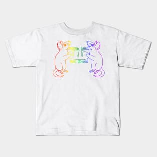 Peace, Land, and Bread (Rainbow Version) Kids T-Shirt